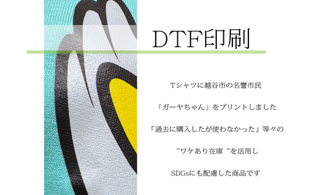 Sサイズ プリントTシャツ（越谷市ご当地キャラクター） | プリントTシャツ 綿Tシャツ キャラクターTシャツ ガーヤちゃん ご当地キャラ ワケあり 在庫活用 エコ商品 SDGs 配慮 カジュアル 普段着 部屋着 ユニセックス 埼玉県 越谷市