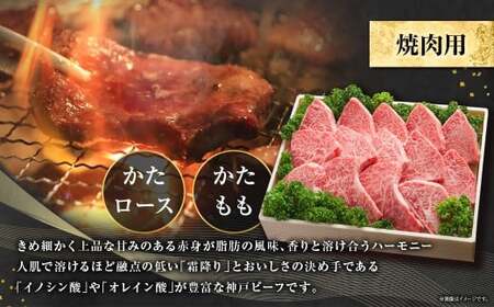 神戸牛 焼肉用セット 計約1kg AKYS5 牛肉 肉 焼肉 ビーフ 牛 神戸ビーフ 冷凍 兵庫県 赤穂市