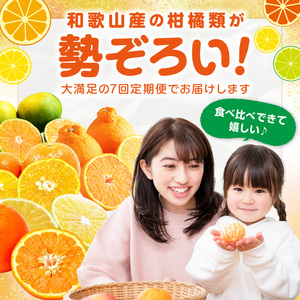 【8070】JAわかやま紀州　柑橘勢ぞろい　セット　7回　定期便