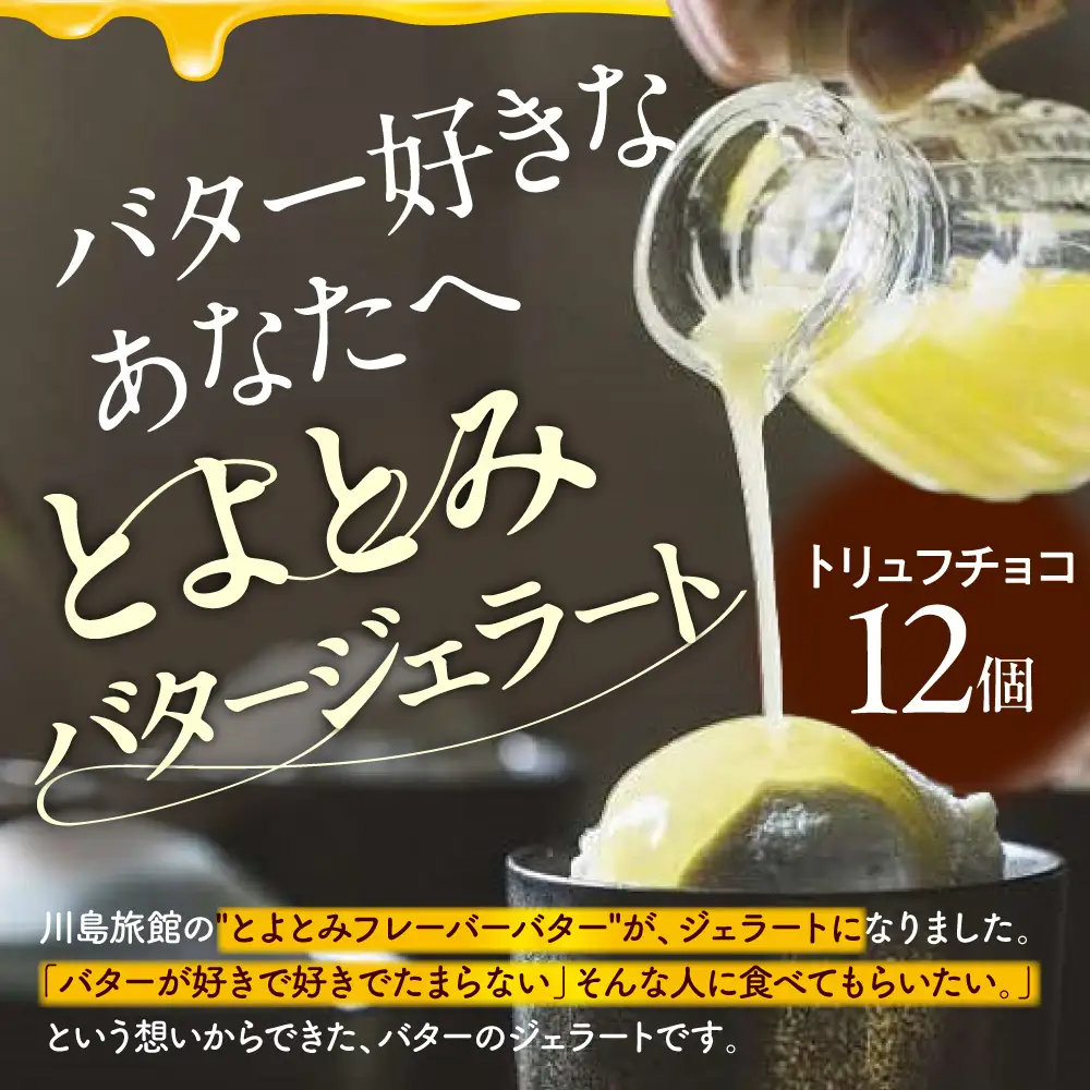 とよとみバタージェラート【トリュフチョコ12個セット】 ジェラート