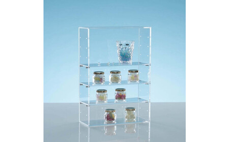 アクリルコレクションケースBタイプ　W30cm×D12cm×H43cm　川崎市自社工場一貫生産品　１台【無色透明】