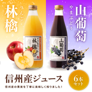 厳選素材 信州産 ジュース 6本 セット | 小池手造り農産加工所