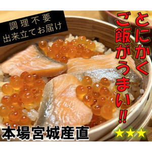 宮城 三陸 本場の味 極上鮭とイクラの味 ご飯が旨い◎鐘崎の「はらこ飯」4P【鮭 さけ いくら惣菜 魚介類 水産 食品 人気 おすすめ 仙台市 ひな祭り こどもの日 母の日 父の日 お中元 敬老の日 お歳暮七五三】 ●