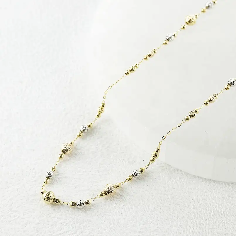 18金 ネックレス 65cm レディース カットボール ハニーミラーボール ゴールド 18k スリーカラー 3色 ロングネックレス イエローゴールド ホワイトゴールド ピンクゴールド250930an200 SWAA359