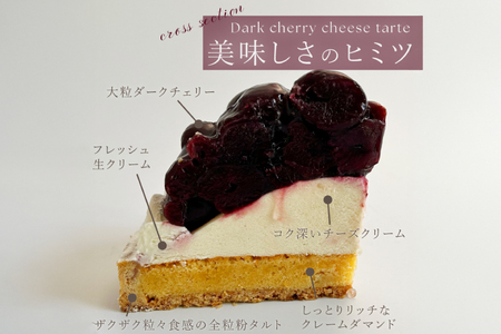 ケーキ タルト 贅沢 ダークチェリー タルト 1ホール 12cm [心優-Cotoyu Sweets- 長崎県 平戸市 hr42bjo490199]