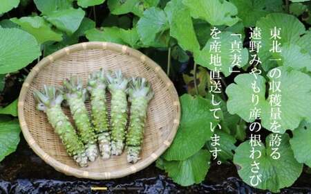 根わさび 真妻 200g (3～4 本)  【葵食品】 生産者直送 生 新鮮 岩手県 遠野市 特産 /刺身 お肉 ステーキ 薬味 わさび丼