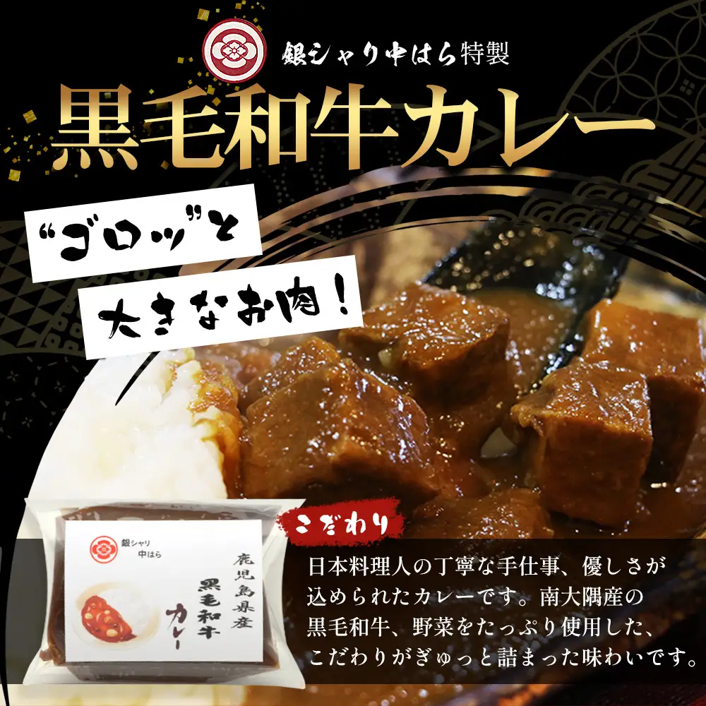 ［4種類］＼日本料理人の手作り／ 鹿児島県産 黒毛和牛レトルトパック 4種セット ≪合計8パック≫ GN-6｜鹿児島県 南大隅町 あたためるだけ 牛すじ 牛肉 カレー ビーフシチュー ミートソース おかず 時短 銀シャリ中はら
