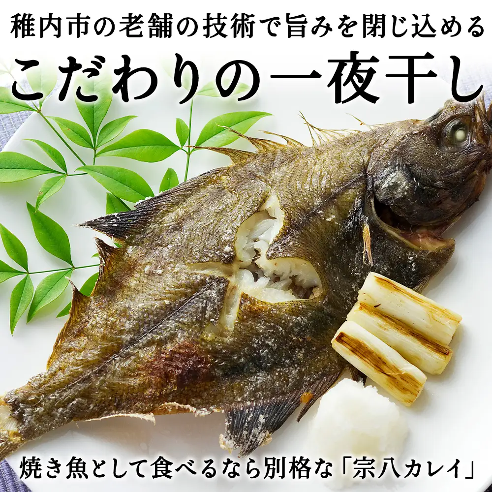 【定期便6ヶ月】一夜干し 宗八 カレイ 4パックセット【北海道の居酒屋気分】
