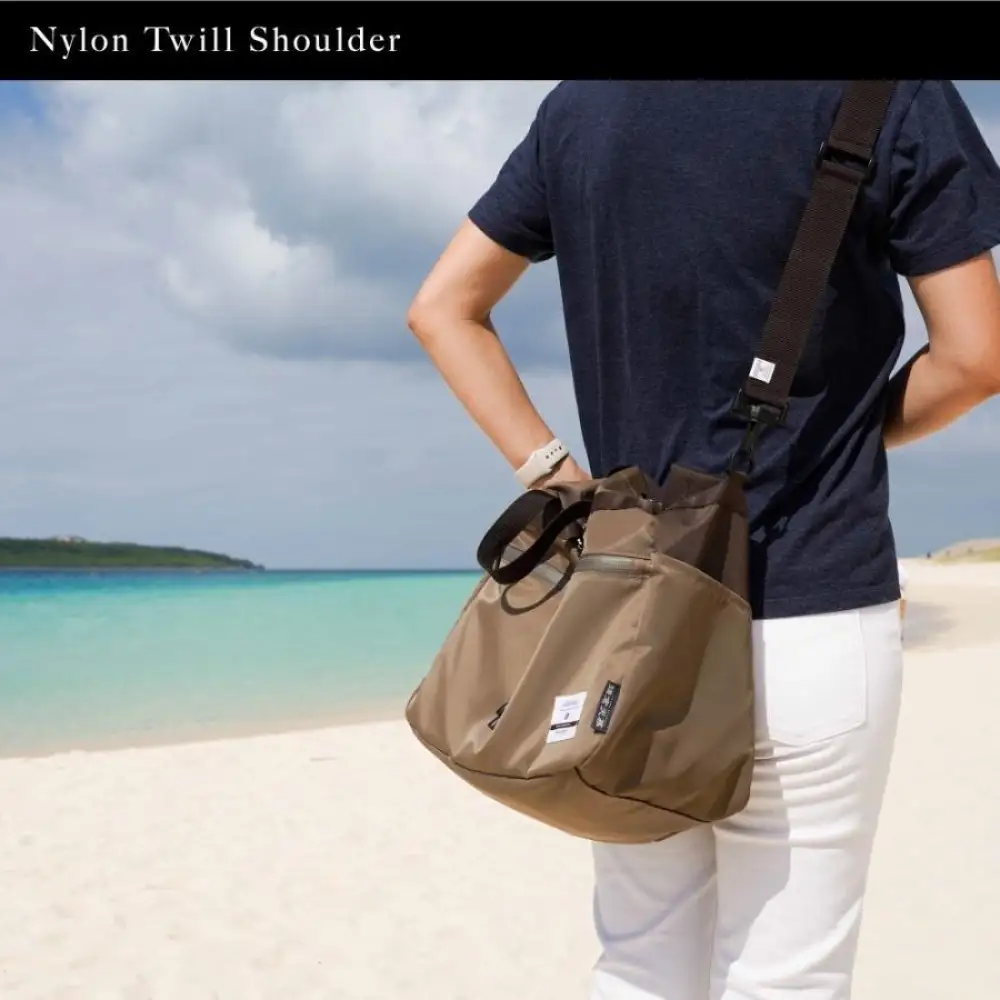 【鎌倉天幕】× AS2OV Nylon Twill Sholder 2Way 日本製・巾着型ショルダーバッグ KTM-ASNS 