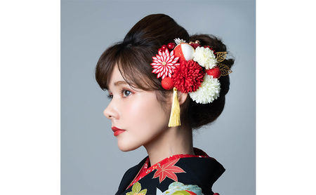 Arenca 百花八重菊 No.8356 髪飾り かんざし 花 和装 着物 ドレス 造花飾り ヘアアクセサリー フラワー 卒業式 卒園式 入園式 入学式 成人式 結婚式 東京 墨田区 金