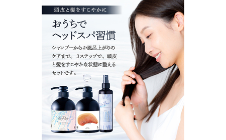 頭皮ケア用 スタートセット お家でヘッドスパ 3STEP【年齢に応じた頭皮ケア】【092022】