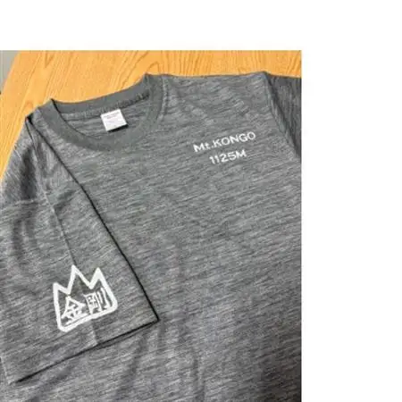 M ヘザーグレー　大阪府千早赤阪村　金剛山頂売店限定　ちゃうねんTシャツ【1455681】