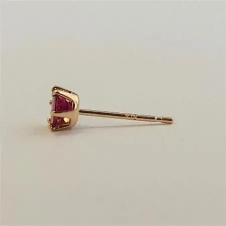 【宝石の街 山梨甲府】K18ピンクゴールド　ビルマ産ラウンドルビー(トータル0.5ctUP)ピアス【配送不可地域：離島・沖縄県】【1246400】