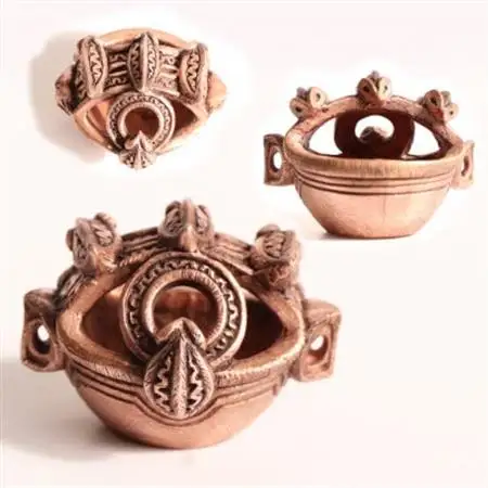 【Do_goods】縄文時代の愛らしい　ツチノコ釣手土器　純銅製ミニオブジェ　659-722【配送不可地域：離島】【1490534】