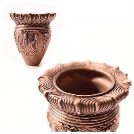 【Do_goods】縄文時代の造形美を現代に　純銅製の大型深鉢形土器ミニオブジェ　659-298【配送不可地域：離島】【1490538】