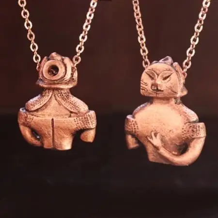 【Do_goods】縄文時代のロマン　純銅製 「黒駒土偶」ネックレス  659-321【配送不可地域：離島】【1490654】