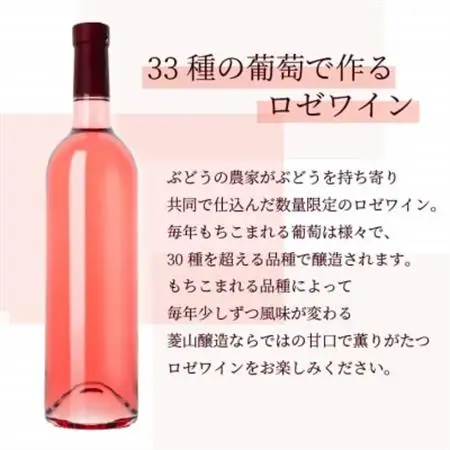 33種の葡萄で作ったロゼワイン720mlとレーズン3種食べ比べ(シャインマスカット、巨峰、ピオーネ)【配送不可地域：離島】【1513170】