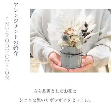 ドライフラワー「セレンホワイト」そのまま飾れる  おしゃれ シンプルで美しいアレンジ【配送不可地域：離島】【1517020】