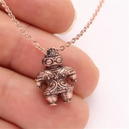 縄文の神秘を身にまとう純銅製　　豆遮光器土偶ネックレス　659-501【配送不可地域：離島・沖縄県】【1670951】