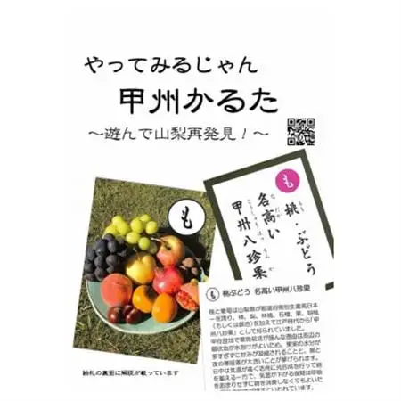 「やってみるじゃん甲州かるた」とオリジナルクリアファイル【配送不可地域：離島】【1671670】