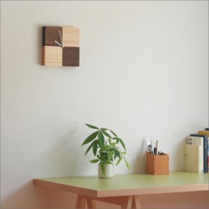 対馬ヒノキのはんぶんこ時計  [WAL009]