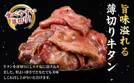 薄切り牛タンねぎ塩 0.6kg ( 300g × 2パック )【2026年8月発送】