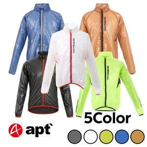 apt' レインジャケット レインコート 雨・梅雨時のロードバイク サイクリング用 メンズ サイクルジャケット【Mサイズ・ブルー】