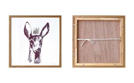 BLUCANARI ブルカナリ  RED PURPLE DOE （ ABC-01 ） インテリア アート ハンドメイド シリアルナンバー 直筆サイン入り 絵画 絵 デザイン 限定
