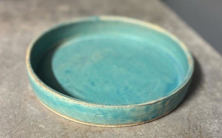 プレート （ 青 ） 1枚 インテリア 雑貨 日用品 日用雑貨 陶器 お皿 皿 シンプル 平皿 食器