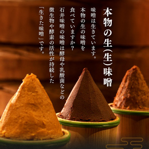 【定期4回(3ヵ月に1回)】 味噌 食べ比べ 長野県産 計1.5kg ( 三年蔵赤味噌750g & 三年蔵白味噌750g ) 石井味噌