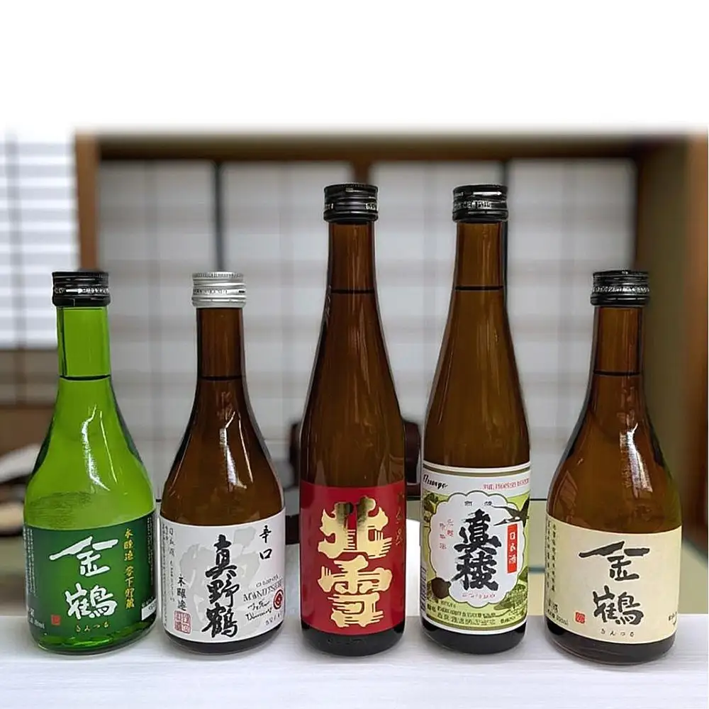 お手軽に楽しめる　佐渡島の普通酒４本＋金鶴生酒1本　300mlx5本セット