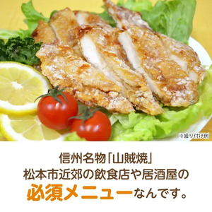 松本　地元グルメ　山賊焼き真空パック1袋と松本一本葱餃子1箱セット