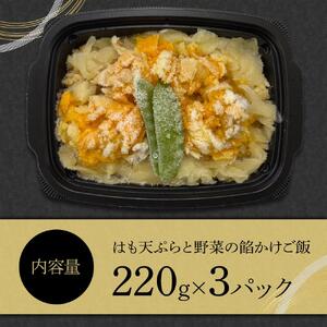 はも天ぷらと野菜の餡かけご飯（220g×3）