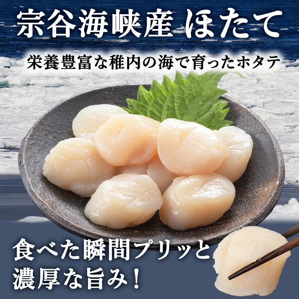 【4月発送】【厳選品】ホタテ貝柱 500g