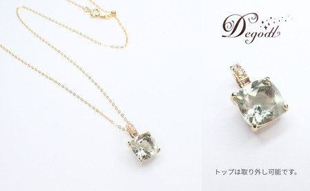 グリーンアメジストSQネックレス　天然石アクセサリー ペンダント アクセサリー ネックレス 天然石ネックレス ジュエリー レディースアクセサリー 宝石 プレゼント