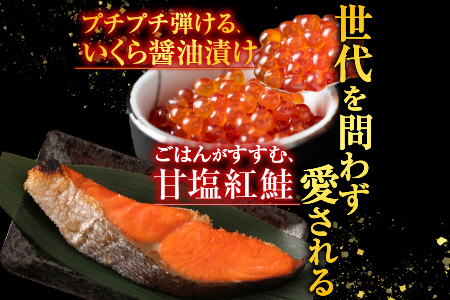 いくら醤油漬け100g×2P、紅鮭切身5切×4P C-36024