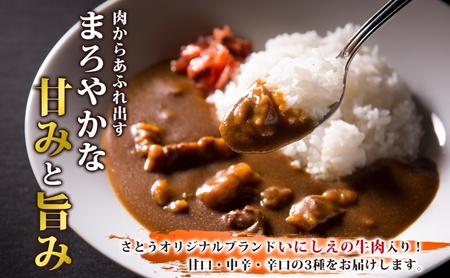 築地さとうビーフカレー 200g×6個入 いにしえの牛肉 国産 黒毛和牛 バラ肉 甘口 中辛 辛口 惣菜 レトルトカレー レトルト まろやか コク 肉の甘み 旨み 濃厚 深み ランチ 夕飯 時短 ギフト 贈答品 自宅用 非常食 長期保存 防災 備蓄