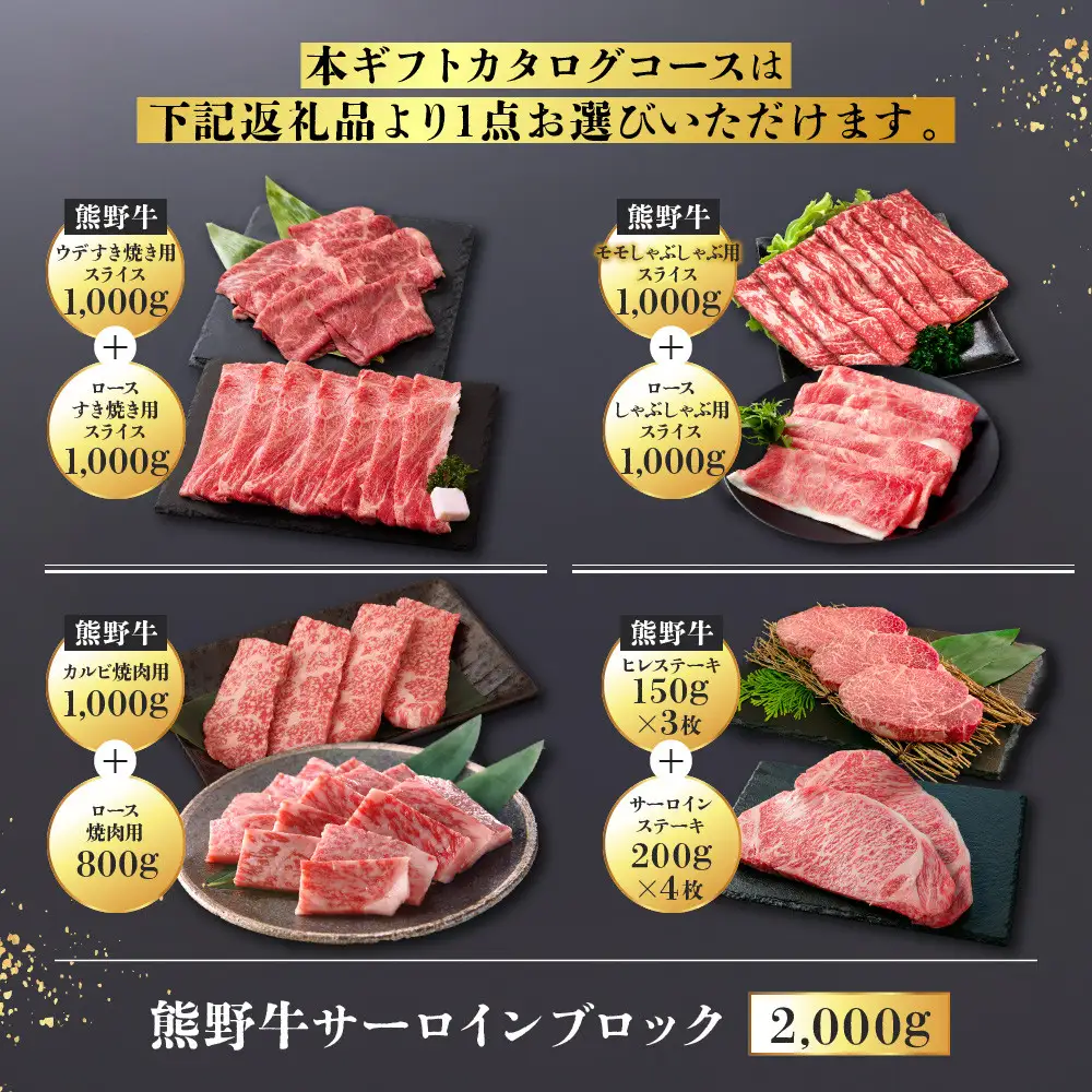あとから選べる！【熊野牛】カタログギフト 9万円コース