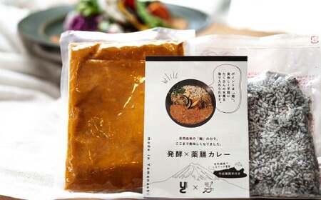 満喫ギフトボックス 発酵×薬膳カレー・竹炭雑穀米・発酵牛すじのラグーパスタソース・Natto Sauce 合計1kg （200g×5） カレー カレーライス 雑穀米 ご飯 パスタソース ソース  納豆 ドレッシング 惣菜 調味料 冷凍