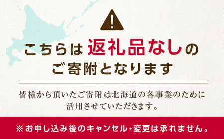 【ふるさと寄附金】北海道庁 1,000,000円 返礼品なしのご寄附 応援 エール 寄附のみ 返礼品なし 返礼品なしの寄附  F6S-685