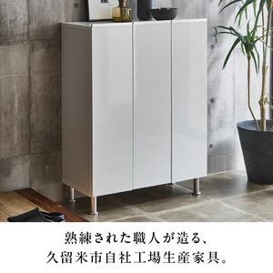 シューズボックス 【リアル 75 LO】 ライトナチュラル _ 大川家具 靴箱 靴 収納 可動棚 お洒落 国内製造 お取り寄せ 福岡県 久留米市 送料無料 〔Qd062-07〕
