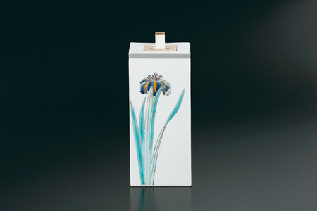 香炉　花菖蒲　山岸大成作