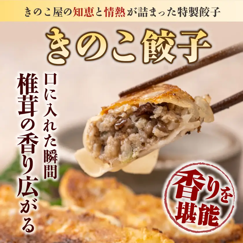 香りを堪能「きのこ餃子」&食感楽しむ「きくらげ餃子」食べ比べ66個〔12-87-002〕_(都城市) ギョウザ きくらげ餃子 きのこ餃子 にんにく使用 大杉しいたけ園 2種 食べ比べ 焼き餃子 水餃子 揚げ餃子