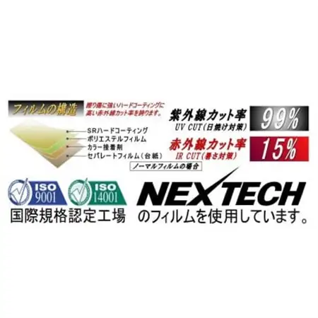 リア (b) オッティ スライドドア用 H92W (5%) カット済み カーフィルム【1714043】