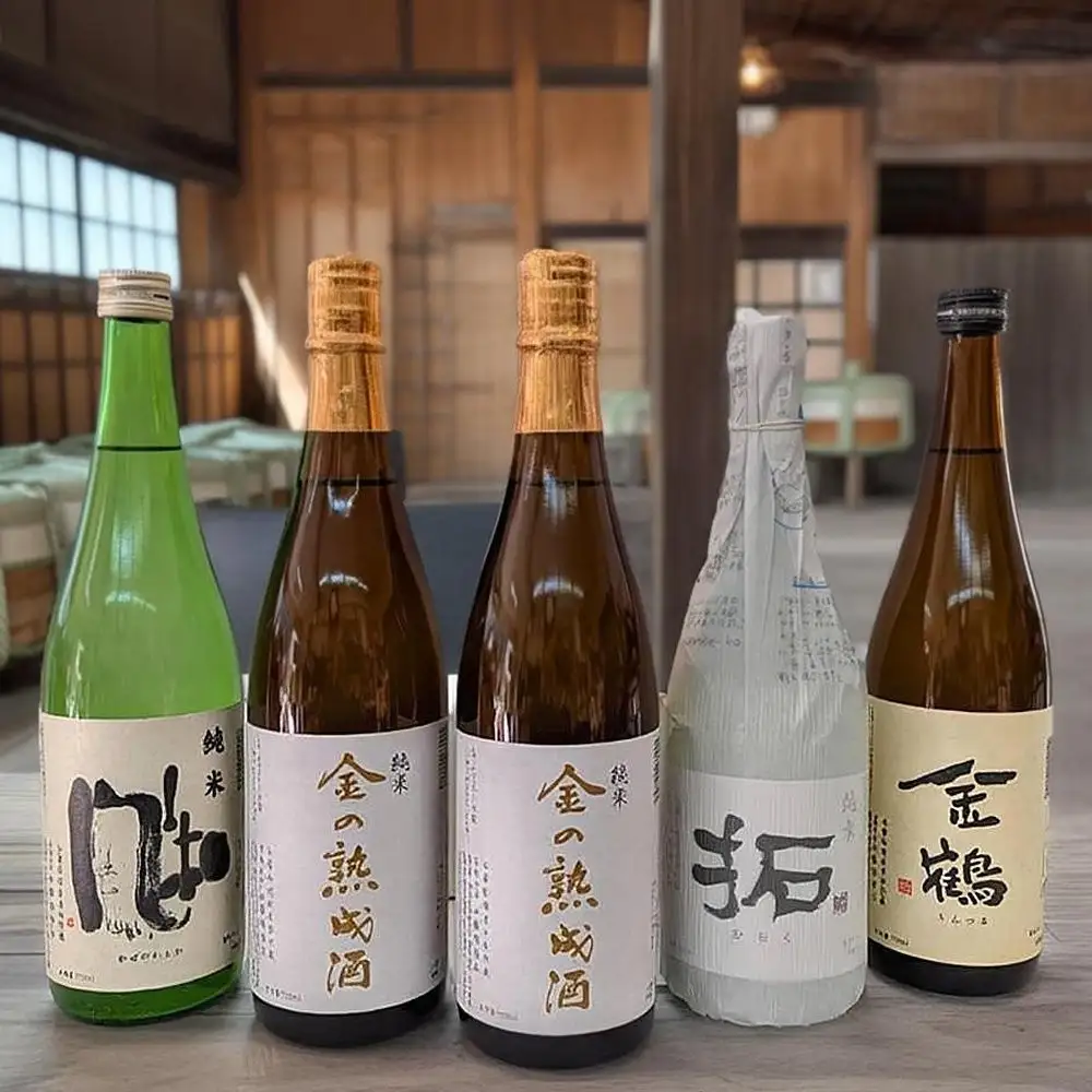 720ml　5本セット【金鶴】純米酒　金の熟成酒　2本＋純米　風和＋純米　拓＋金鶴　普通酒