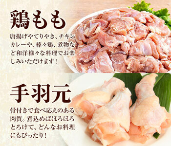 【3ヶ月定期便】 九州産 若鶏もも肉（310g×3袋）・手羽元（500g×5袋）セット 計3.43kg 鶏肉 お肉 モモ肉 もも肉 手羽先 2種類 小分け 冷凍 九州産 国産 熊本県 菊池市 送料無料《お申込み翌月から出荷》