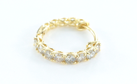 K18YG　天然ダイヤモンド　ピアス　0.50ct【P17784B】