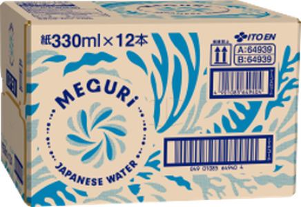 ＭＥＧＵＲＩJapanesewater（キャップ付紙容器入り水）330ml×24本（12本×2）