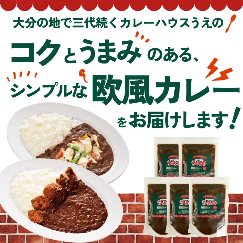 九州クラフト うえの焙煎ビーフカレー 冷蔵 5袋 K03041