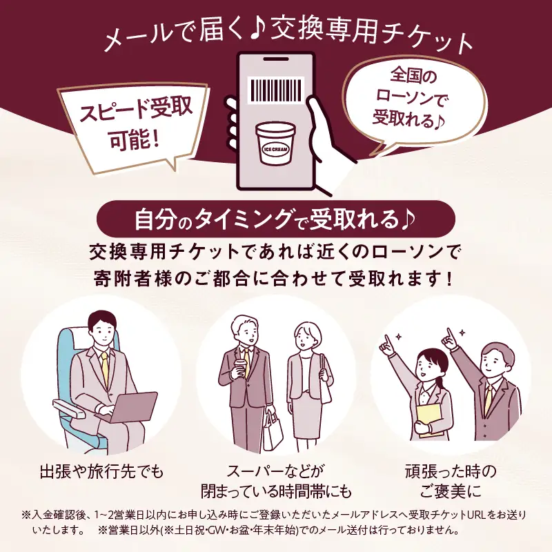 【メールで届く】ハーゲンダッツ アイスクリーム『コンビニ交換専用チケット　7個交換（ローソン）』_H-rogift107